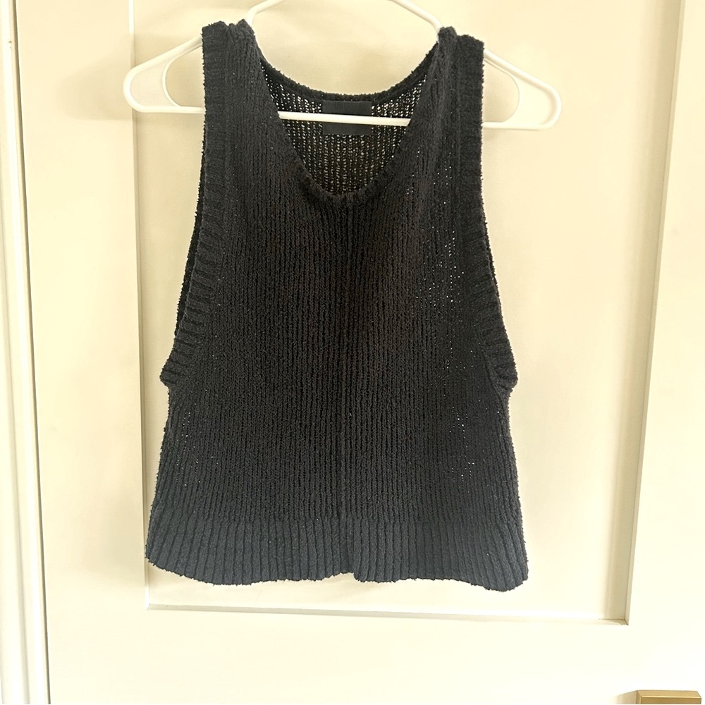 Rachel Comey Knit Tank black crochet